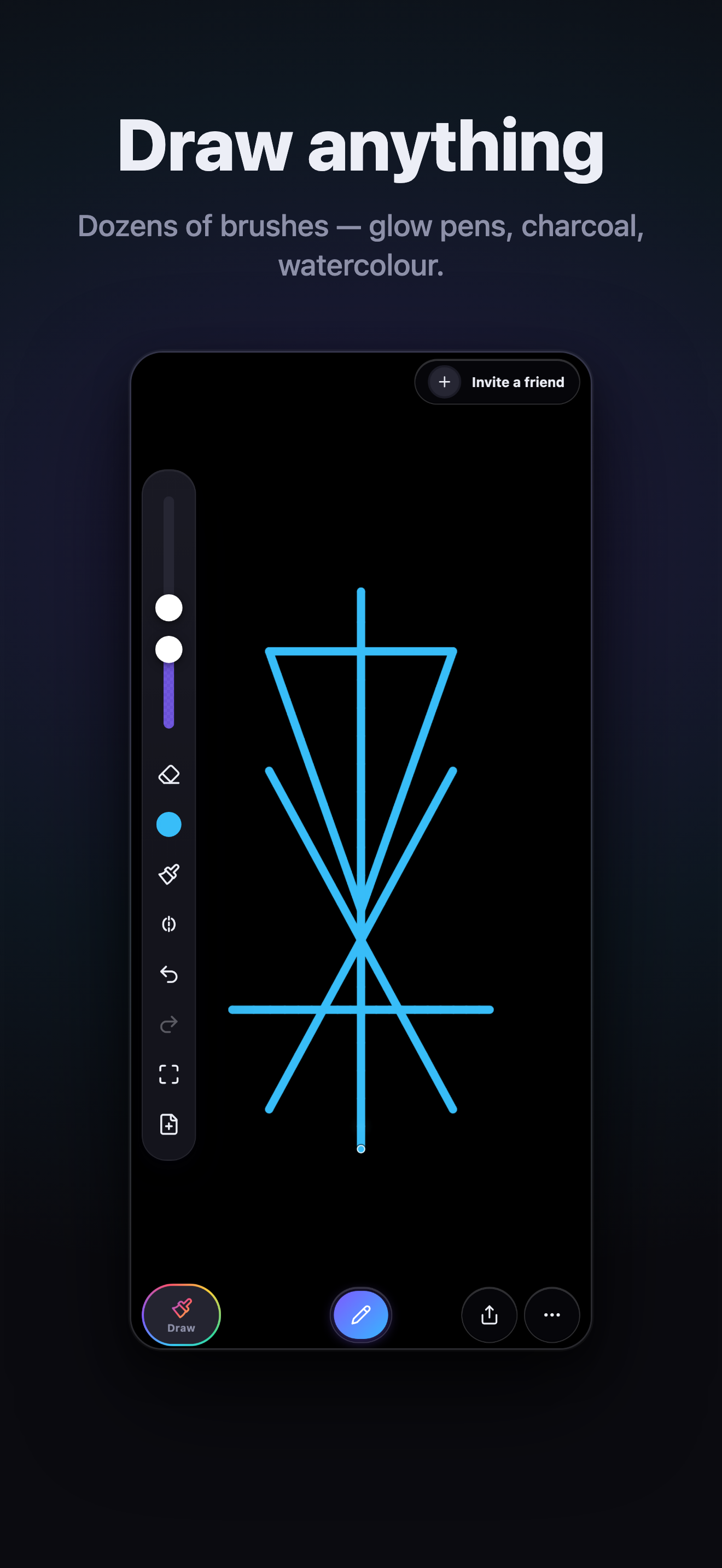 Free Scratch mode with a variety of brushes